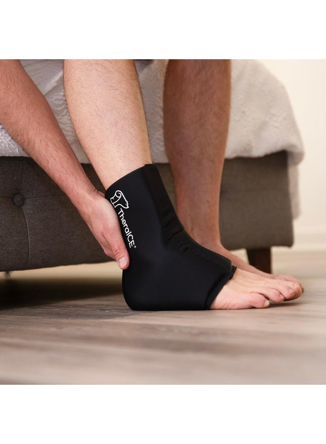 TheraICE Ankle Ice Pack Wrap for Swelling, Reusable Ankle Ice Pack for Sprained Ankle Injuries, Cold Therapy Sock Compression, Plantar Fasciitis Relief, Achilles Tendonitis, Sore Feet, Foot & Heel - Image 5